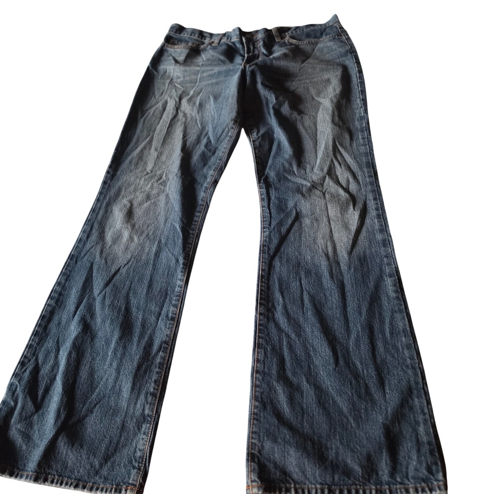 Lucky Brand Dungarees Lowered Peanut Flare Jeans Medium Wash Size 14/32 USA Made